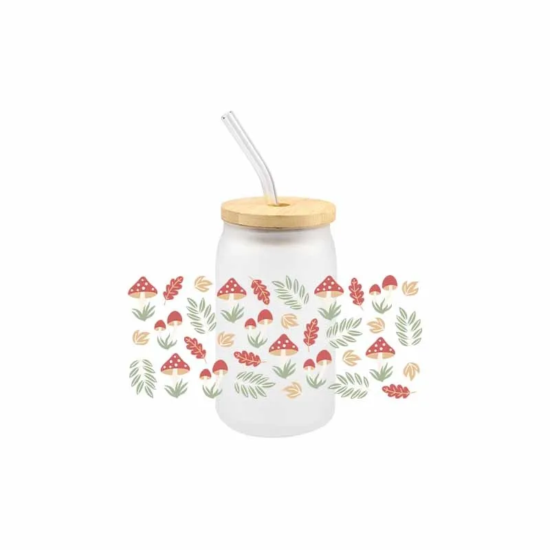 3D Plant Theme UV DTF Transfer Sticker Wraps Cup Libbey Glaas Cup DIY Cartoon Declas High Qulity Sticker