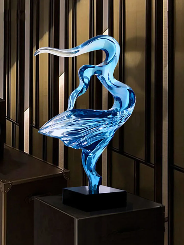 

Creative Abstract Hotel Lobby Dancing With Resin Floor Decorations,Lobby Exhibition Hall,TV Cabinet,Transparent Sculpture Art