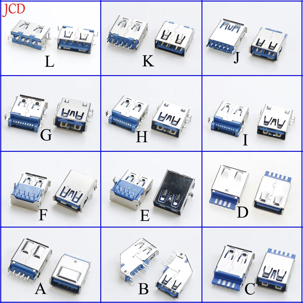 5 Stück USB 3.0 USB-3.0-AF AM Typ Stecker Buchse Lötanschlüsse PCB-Sockel für USB-Schnittstellenanschluss 90/180 Grad – Detail 1