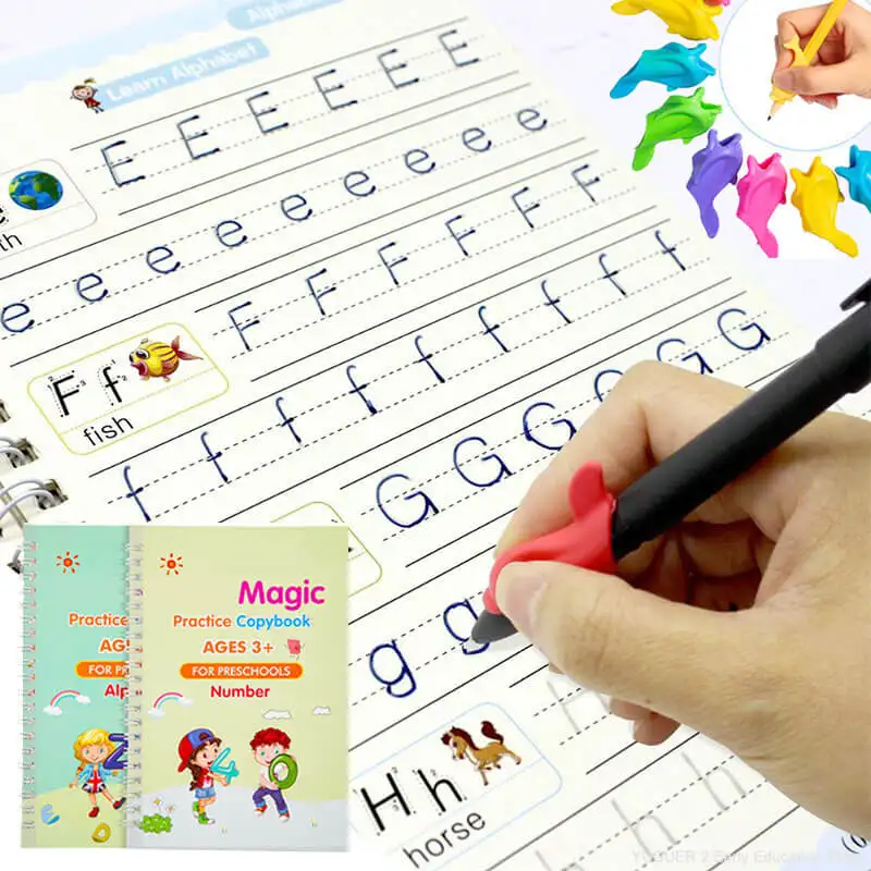 YOYIAG Cuaderno Magico Groove Calligraphy Español 4 Aprender a Escribir  Unidades de Cuaderno, Aprender a Escribir Dibujar Juegos Leer, Práctica