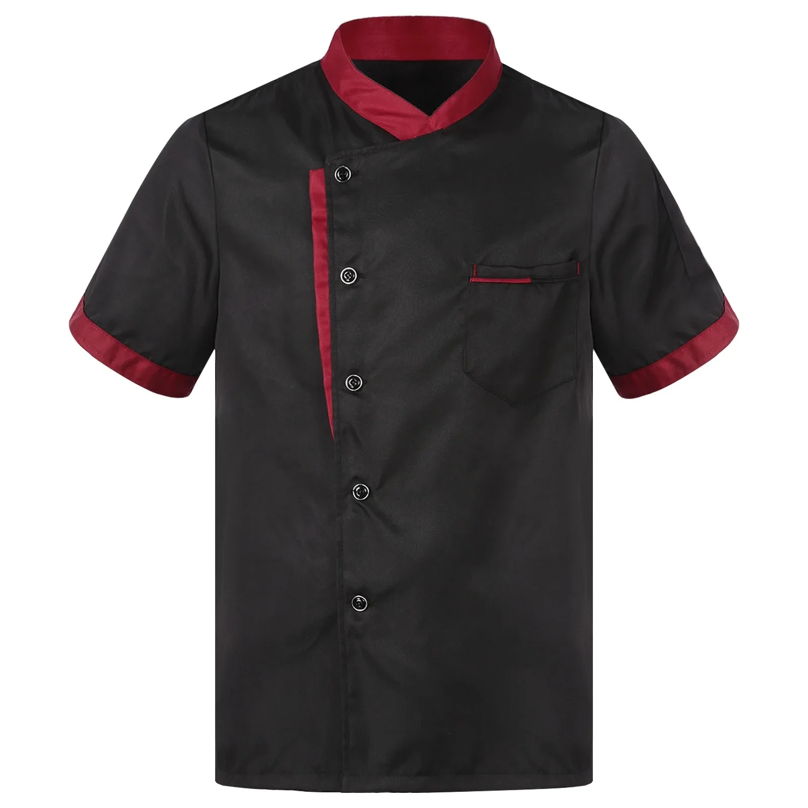 Chef Coat Jacket Uniform Mens Womens Short Sleeve Cooking