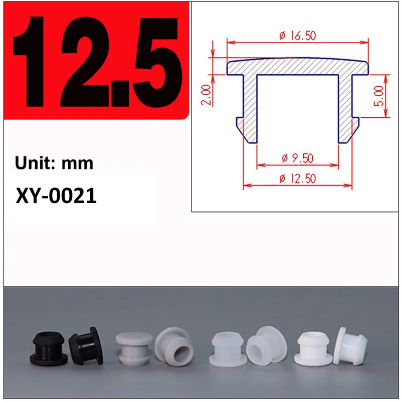 Versatile Silicone Rubber Caps - T-Type Plug Covers & End Stoppers in Multiple Sizes and Colors