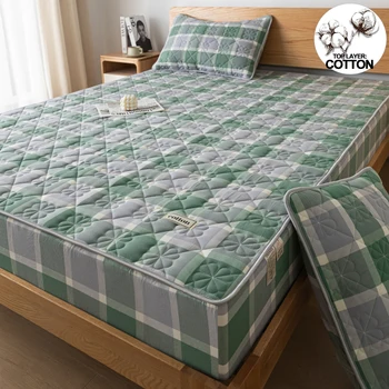 Housse de protection de matelas en coton pré-lavé de classe A – Ultra douce, antibactérienne, hypoallergénique pour une expérience de sommeil sérieuse 1