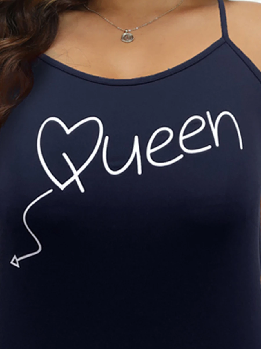 Finjani Women's Cami Dress Black Letter Bodycon Dresses Plus Size Fashion Sexy Summer 2023 Dress