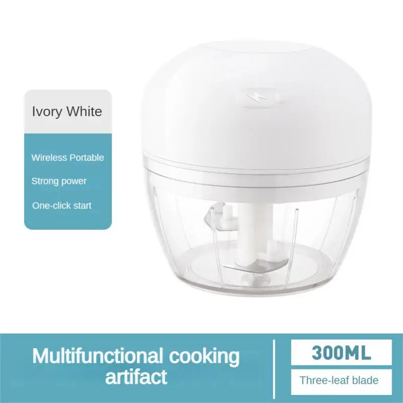 

Чесночная машина 10,5 × 11 см, бытовая Беспроводная портативная Удобная острые овощные инструменты, Кухонная машина, Мясорубка 300 мл