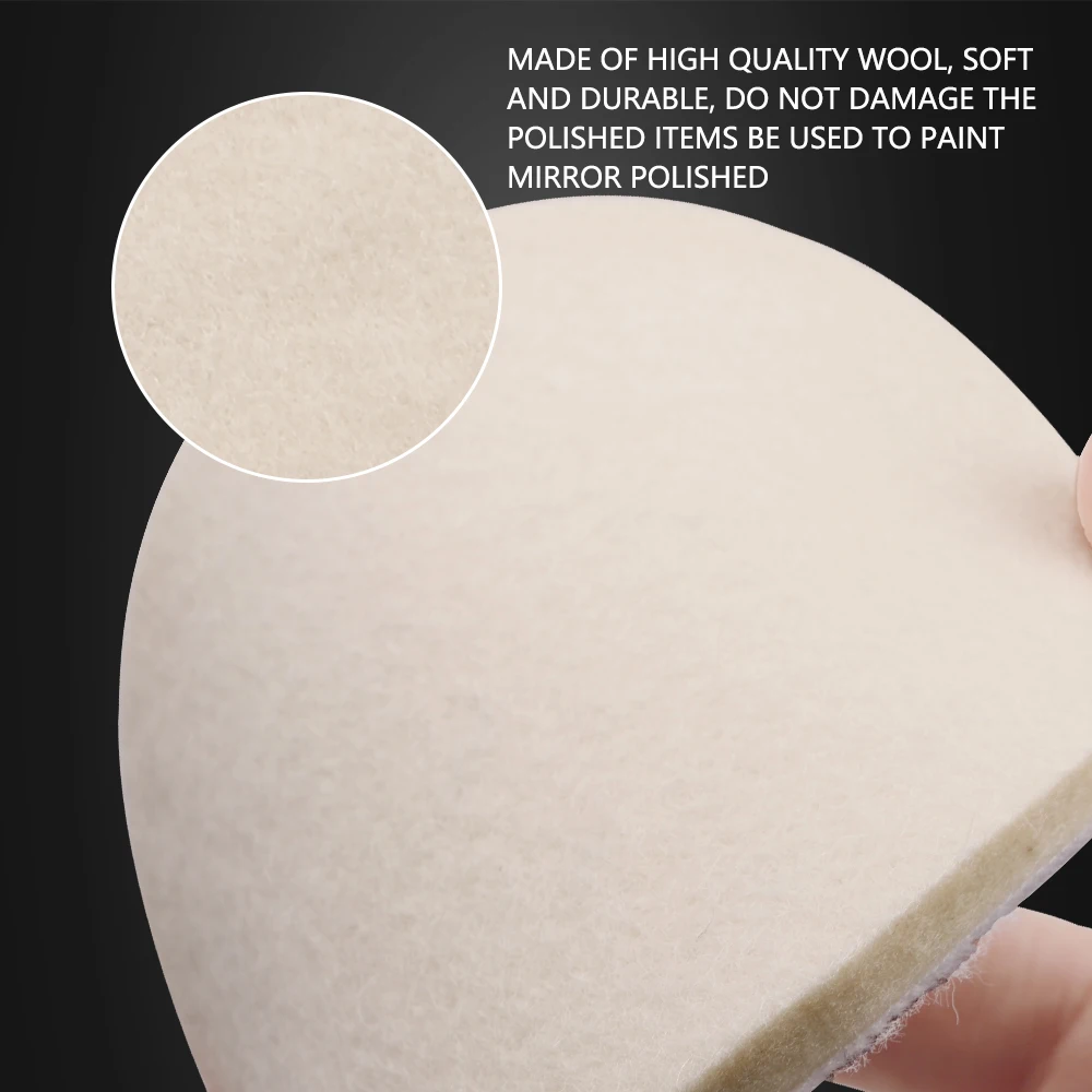 1PC 1/2/3/4/5/6/7 Inch Wool Felt Glass Polishing Pad for RO/DA/GA Polisher Fast Cutting Gloss ing Wool Polishing Pad Wool Polishing Head