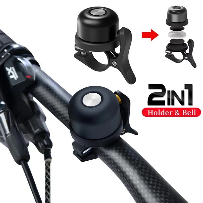 

Bicycle Bell for AirTag Bike Mount GPS Tracker Waterproof Brass Holder Hides AirTag Under Bike Bell Anti-Theft Bike Accessories