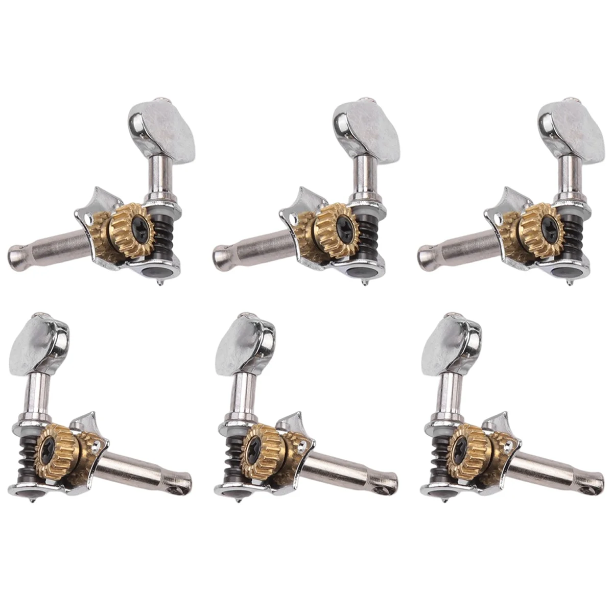 

3L3R 6Pcs 1:18 Guitar String Tuning Pegs Tuner Machine Heads Knobs Tuning Keys for Acoustic or Electric Guitar Silver