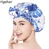 Bow-knot Shower Caps Women Cute Waterproof Bath Hats Face Washing Make-up Moisture Proof Double Layer Head Cover Hair Bonnet New 1