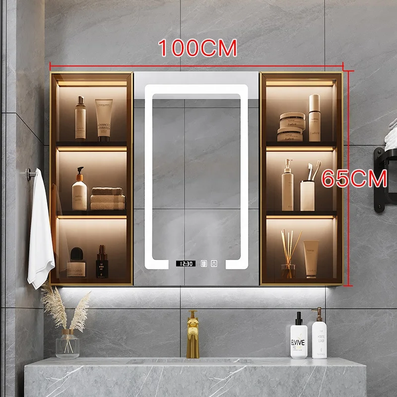 Safe Package Size Stainless Sheet Frame Bathroom With Led Mirror Medicine Cabinet