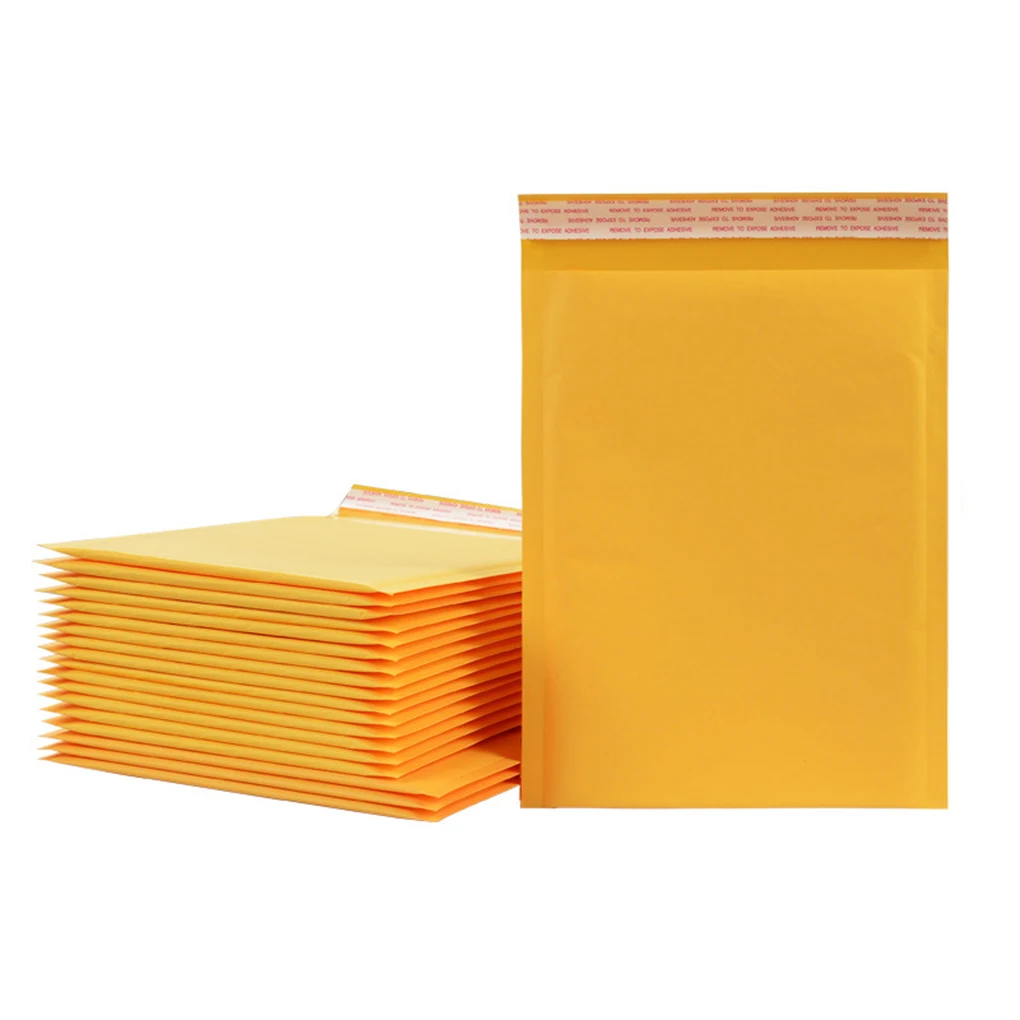 

20x Yellow Lightweight And Protective Mailing Bag For Easy Shipping Bubble Envelopes Bag Packaging