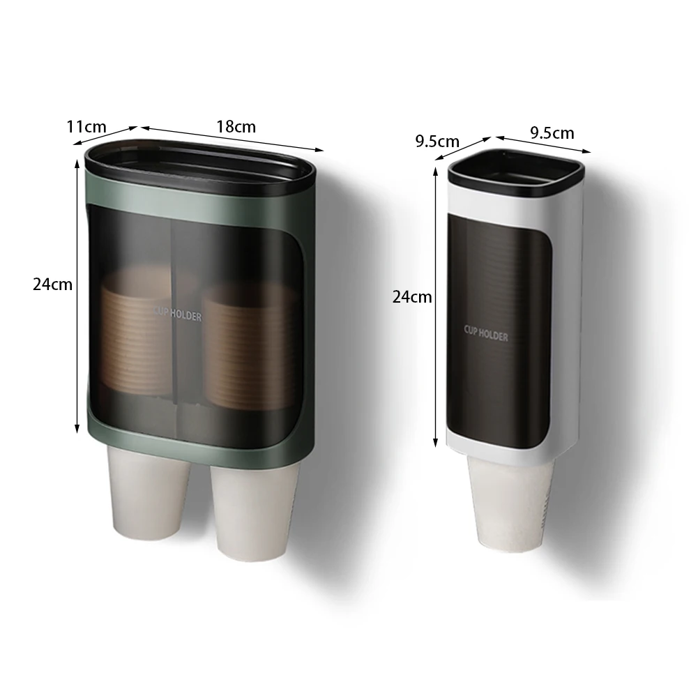 Disposable Cup Holder Water Dispenser Storage Paper Cup Rack Space-Saving Taker Automatic Dropper Organizer For Home cup storage holder paper cup dispenser
