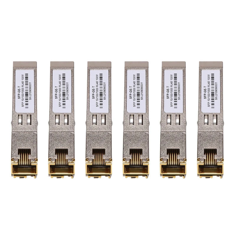 

6X SFP модуль RJ45 коммутатор Gbic 10/100/1000 коннектор SFP медь RJ45 SFP модуль Gigabit Ethernet порт