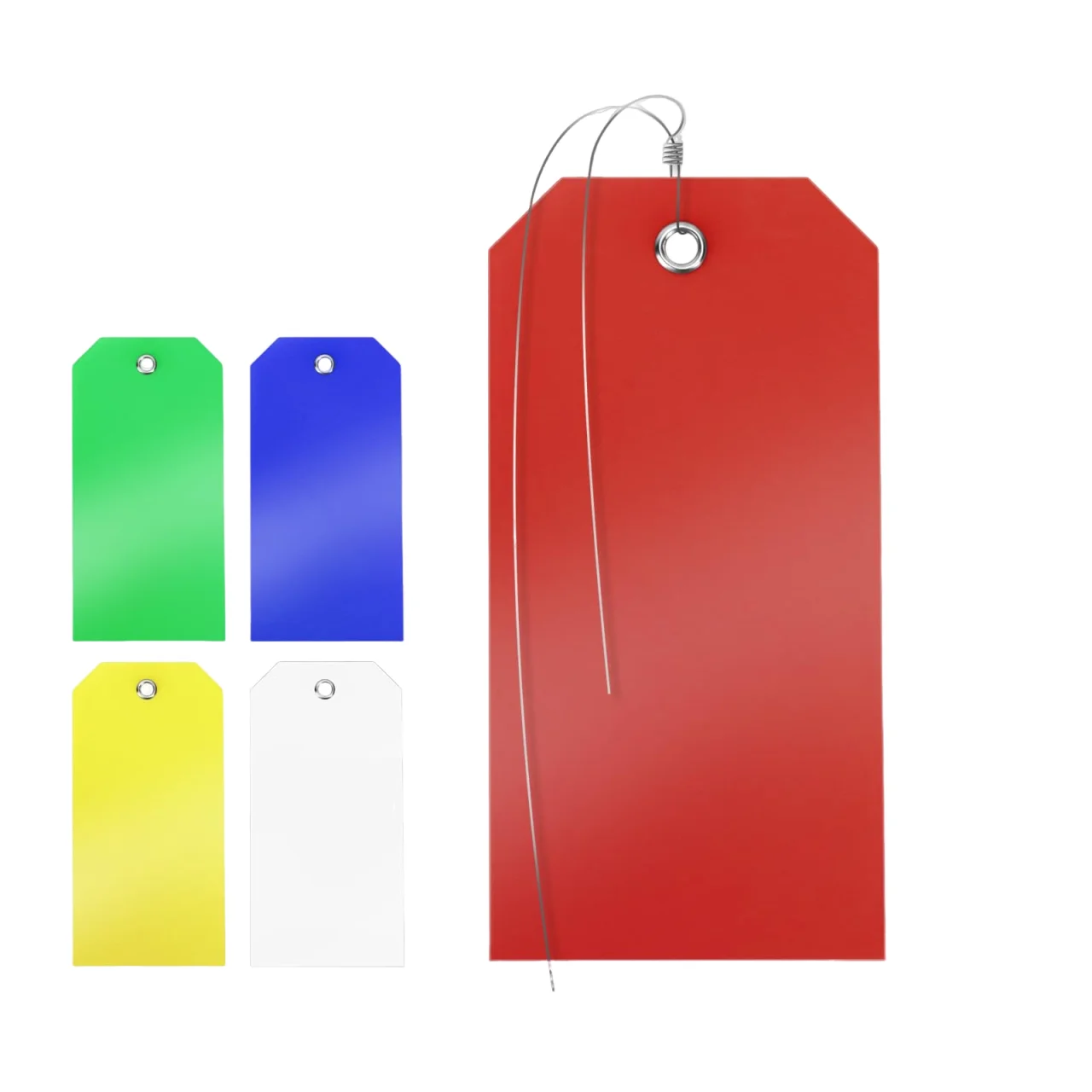 1Pcs Reusable Color Blank Label Suitcase Hanging Card PVC Plastic Card Shipping Tags With Iron Wire String Luggage Labels