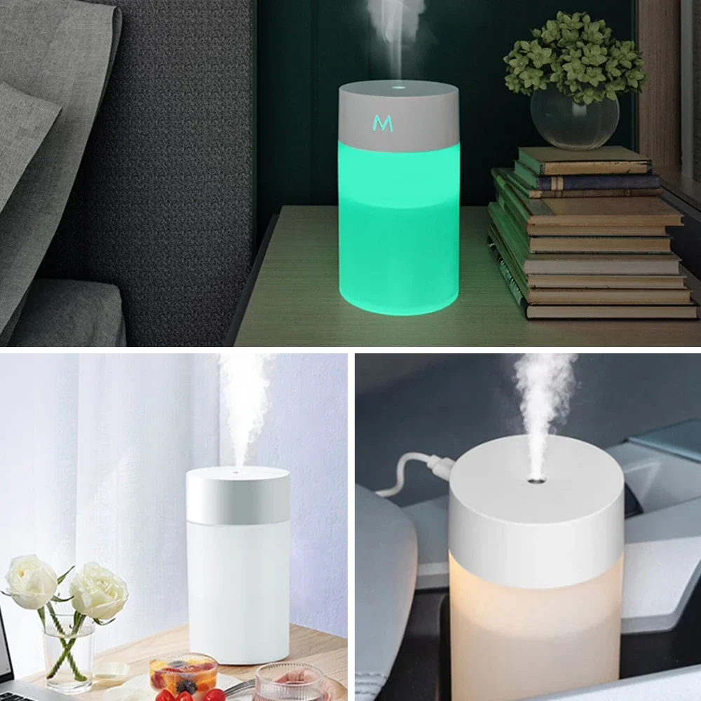 Air Humidifier 260ML Ultrasonic Mini Aromatherapys LED Lamps for Home Car Atomizing Diffuser Sprayer USB Essential Oil
