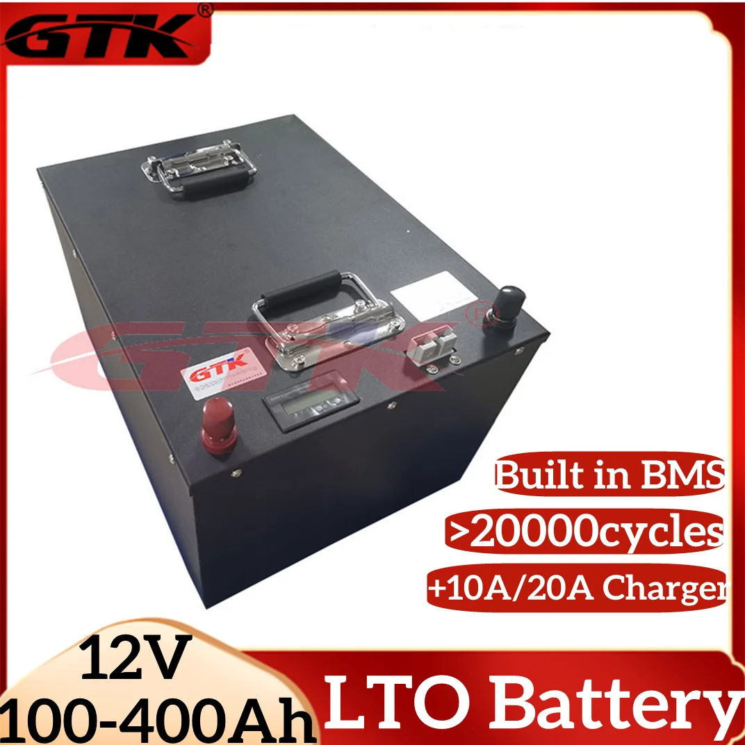 

GTK LTO Battery 12V 100Ah 120Ah 150Ah 180Ah 200Ah 250Ah 300Ah 400Ah Lithium Titanate for Inverter Solar Energy Storage Caravan