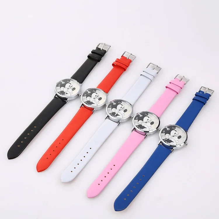Disney Fashion Mickey Stainless Steel Casual Quartz Watch for Women Men Dress Gift Mickey Mouse Brand