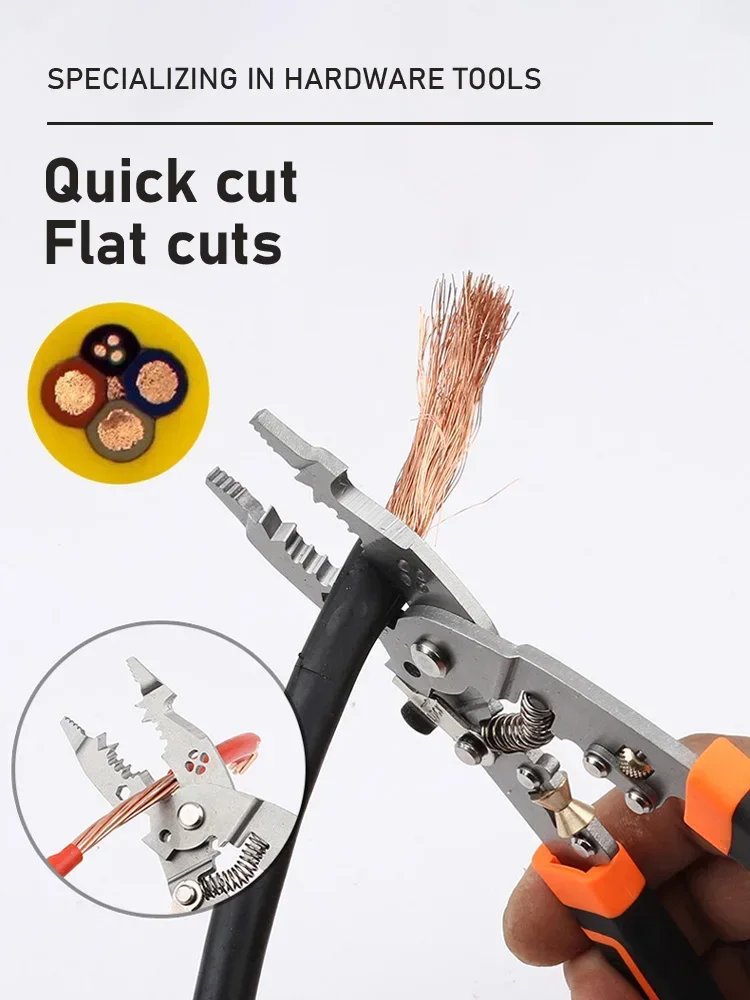 Multifunctional wire stripper Crimper Cable Cutter Adjustable Automatic Wire Stripper Multifunctional Stripping Crimping Pliers 5