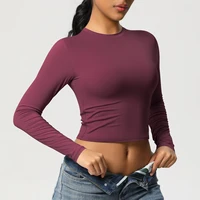 Women Yoga Shirts Quick Dry Long Sleeve Shirt Women Running Gym Top Women breathable Yoga Clothing Leisure Crop Top Sportswear - Image 6