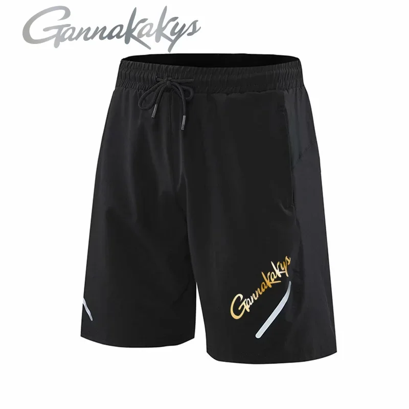 Summer Men's Fishing Shorts Hiking Training Sports Elastic Shorts Fitness Breathable Running Travel