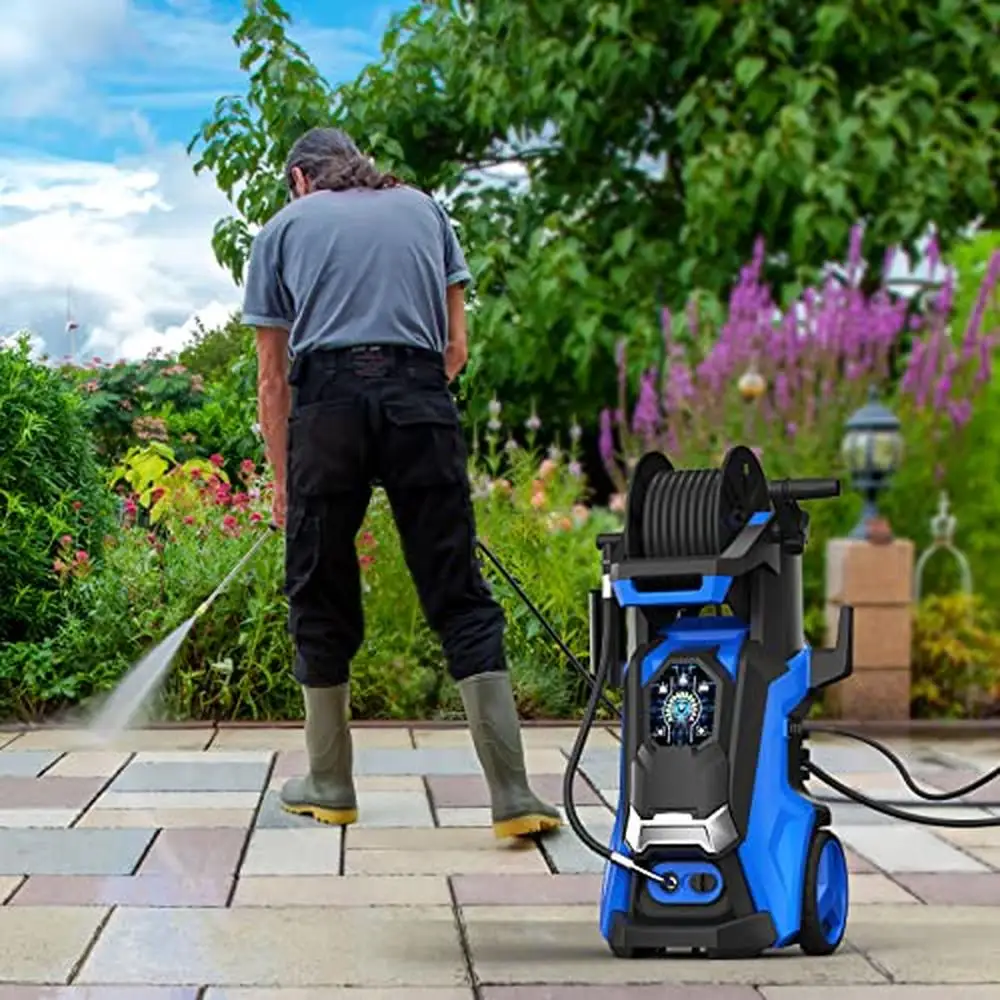 High Pressure Washer 4500 PSI 3.2 GPM Automatic Pressure Adjustment 5 Interchangeable Nozzles