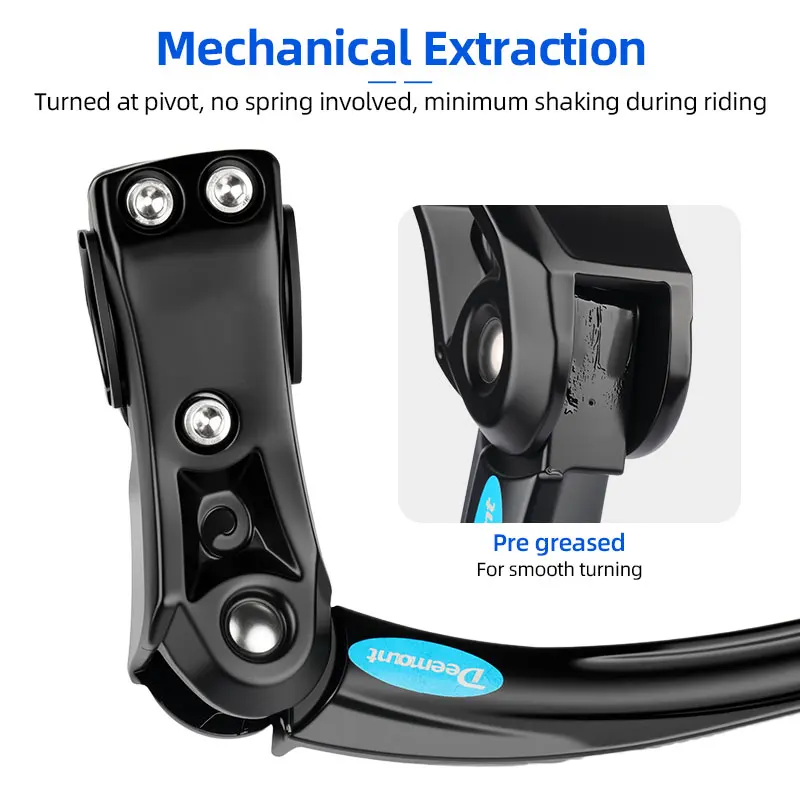 Deemount Lightweight Sturdy Alloy Bike Kickstand with Non-Slip Wide Foot Design