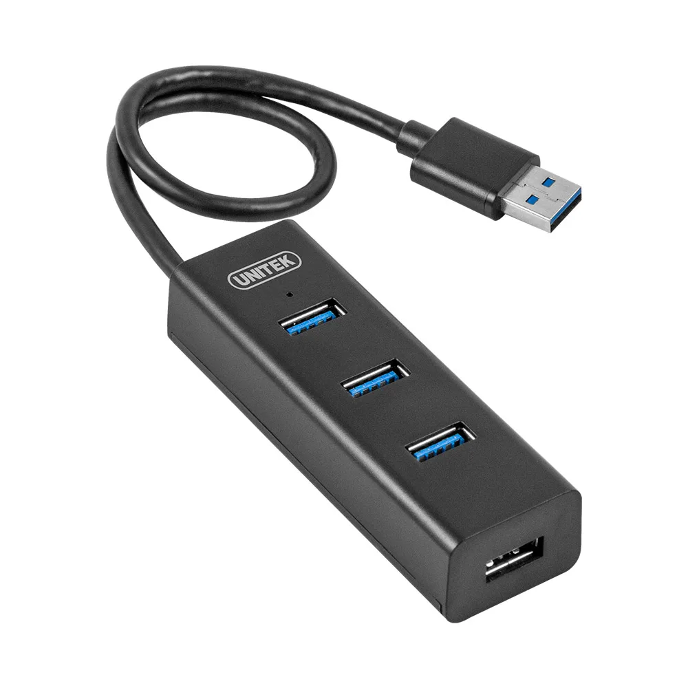 4-in-1 USB 3.0 Hub Type-C to 4-Port USB-A with Powered Port