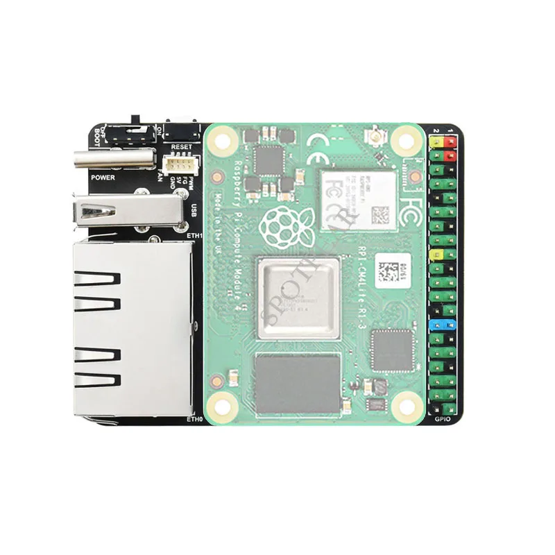Raspberry pi Compute Módulo io Board Dual Gigabit Ethernet Mini Open-source Router - Imagem 4