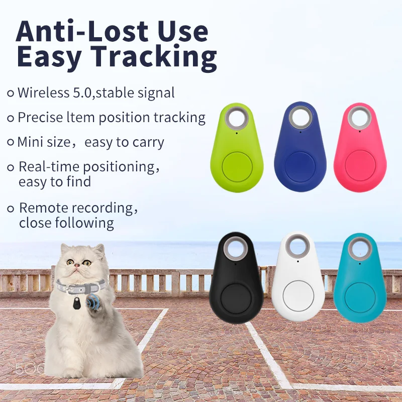 Mini Fashion Smart Dog Pets Bluetooth 4.0 GPS Tracker Anti lost Alarm