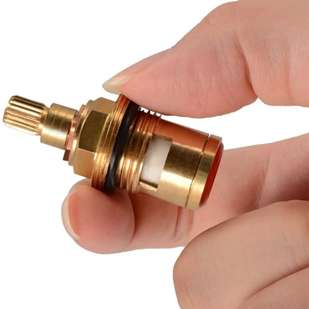 Faucet Cartridge 1/2" 20 Teeth Universal Replacement Tap Valves Brass Ceramic Cartridge Inner Faucet Valve Bathroom Kitchen