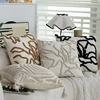 Junwell Nordic Chenille Throw Pillow  3D Embroidery Sofa Office Back Cushion Living Room Decorative 45x45cm Square 5