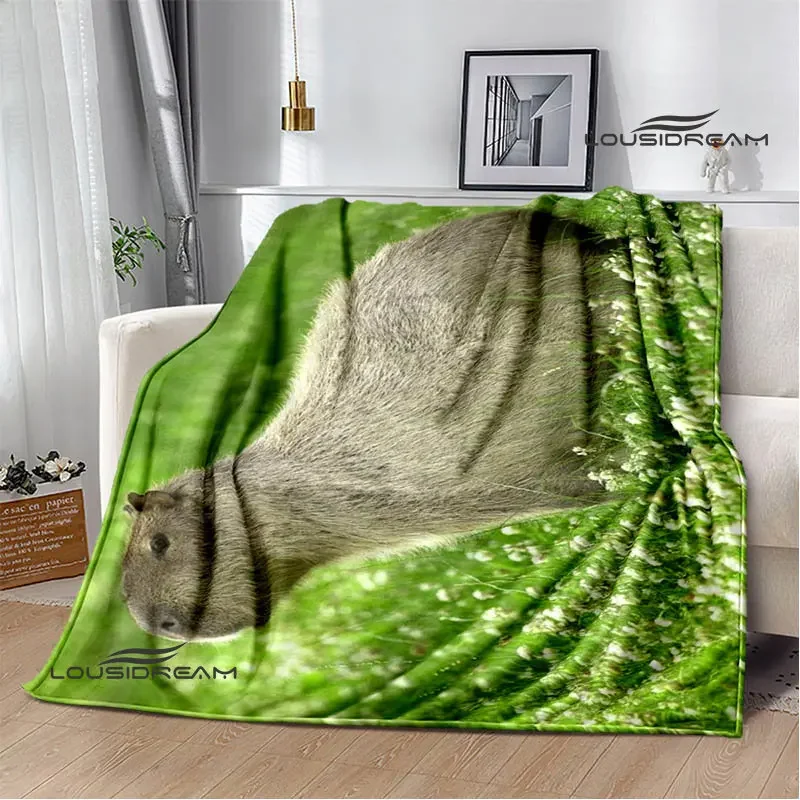 The Capybara Club Anime blanket throw cubre cama Warm blankets for beds Picnic blanket birthday gift 3