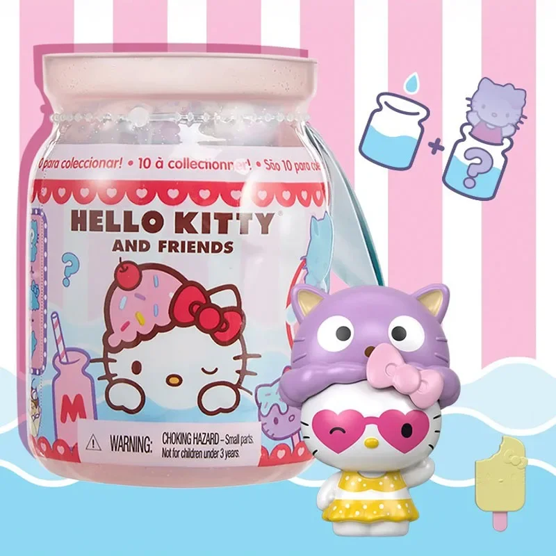 Hello Kitty Double Dippers Surprise Box Dolls Blind Box Figurine Cambia Colore Nella Collezione D'Acqua Giocattoli Per Bambini Regalo Di Compleanno