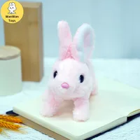 Cute Funny Interactive Electronic Pet Rabbit Toy With Sound Motion Function Perfect Gift For Kids Desktop Decoration 1
