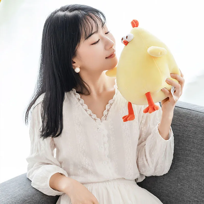 Dudu-男の子と女の子のための柔らかいぬいぐるみ、黄色のシック