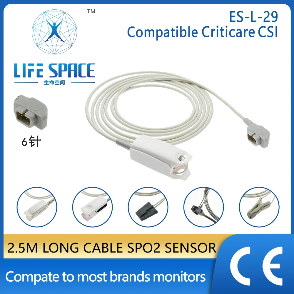 Sensore Spo2 Bambino Adulto Neonato Ossigeno Compatibile Criticare Csi 6Pin Dispositivi Medici Monitor Multiparametrico Medico Accessori