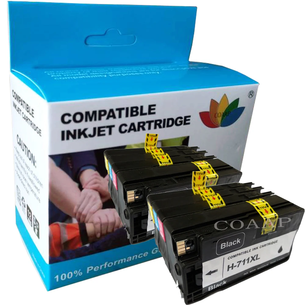 

8 Compatible HP 711 XL CZ133A CZ130A CZ131A CZ132A Replacements Ink Cartridges for HP DesignJet T 520 / 120 Printers for hp711