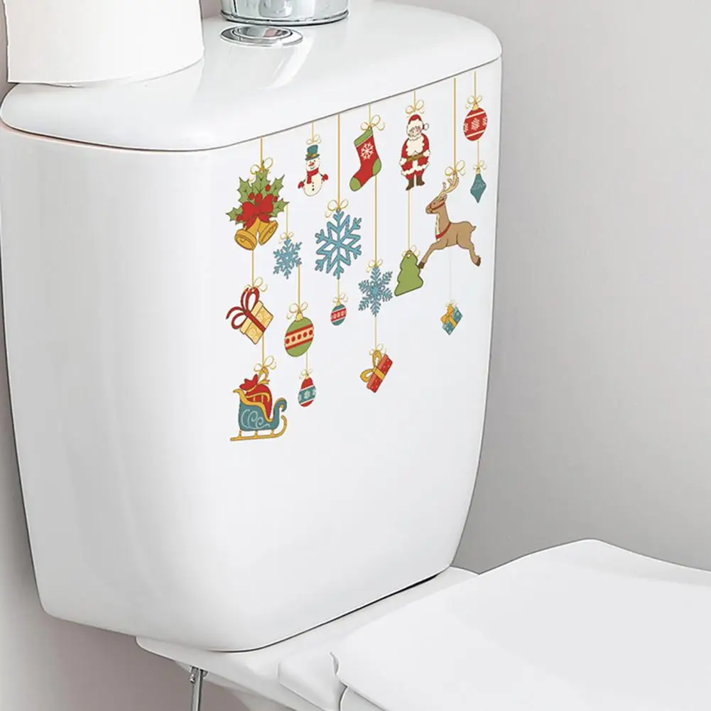 Peel Stick Stickers Fun Stylish Home Decor Stickers Festive Christmas Snowflake Elk Wall Stickers Facile Applicazione Di Lunga Durata