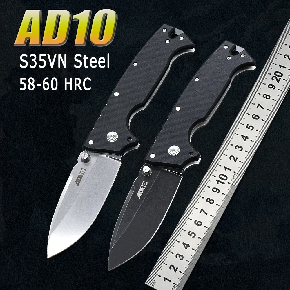 Folding Knife Cold Steel Ad10 Carbon Fiber Military Knife Edc Knife