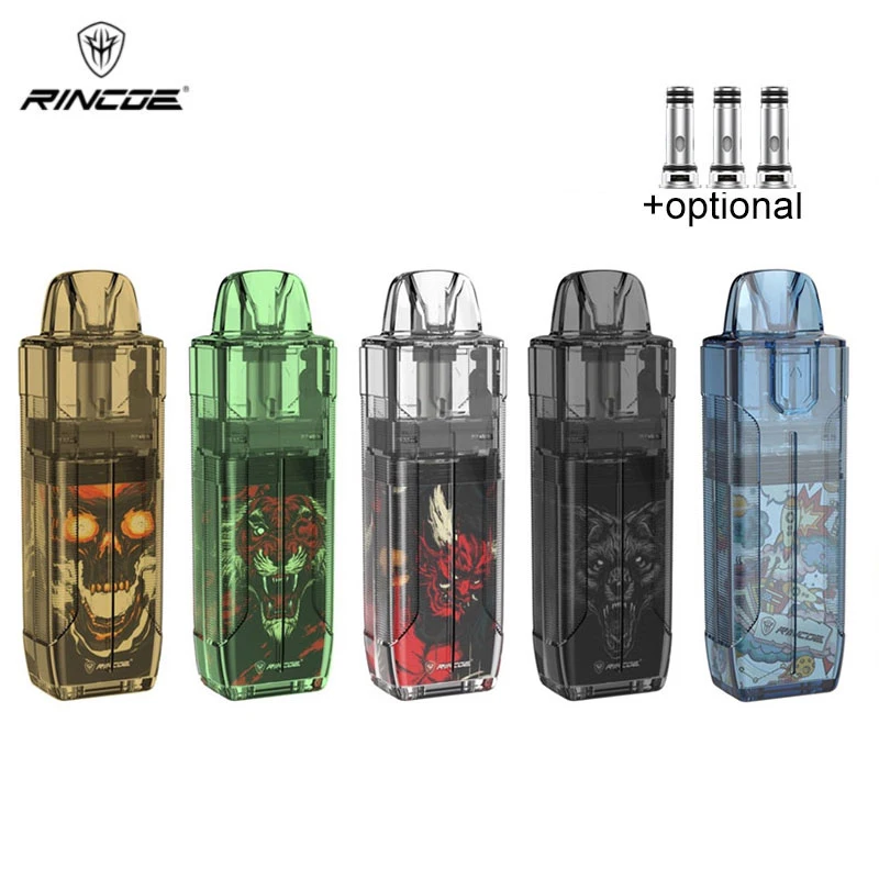 

Original Rincoe Jellybox SE Pod Kit 0.8-3.0ohm Resistance 3.2V-4.2V Input 2.8ml Pod Capacity 500mAh Battery
