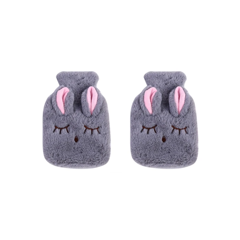 

Симпатичная терапевтическая бутылка для горячей воды для снятия стресса, 2 шт., Сумка с вязаным мягким удобным чехлом, многоразовая грелка для рук-D