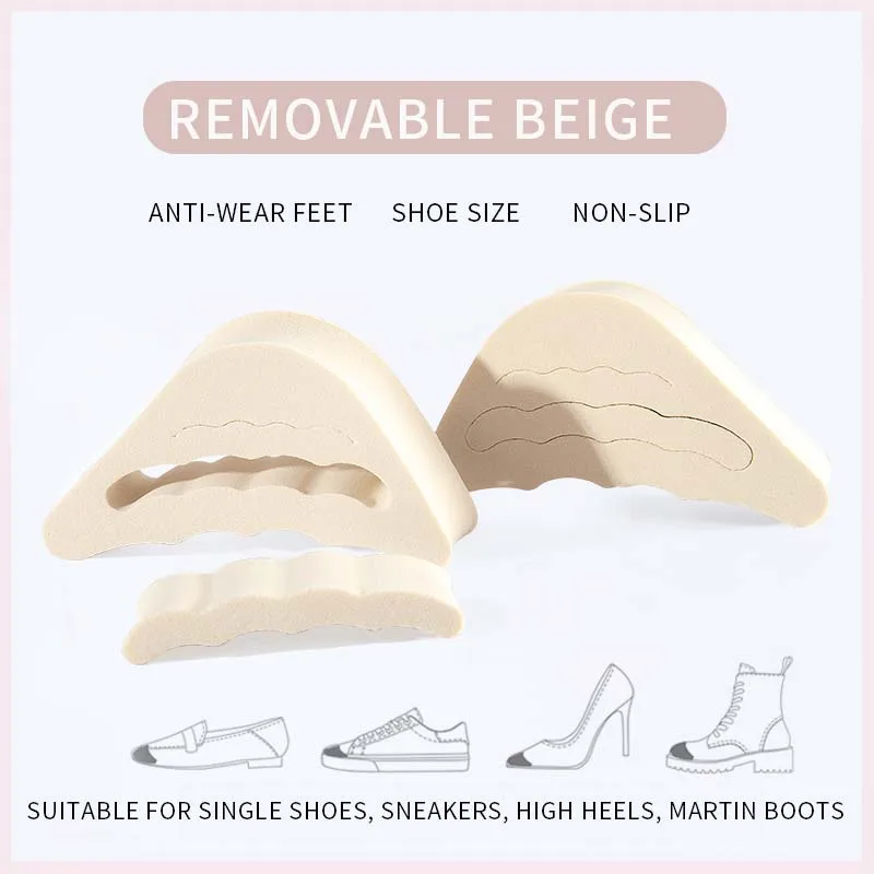 Women High Heel Toe Plug Insert Shoe Big Shoes Toe Front Filler Cushion Pain Relief Protector Adjustment Shoe Accessories 1 Pair shoe insoles,toe pads