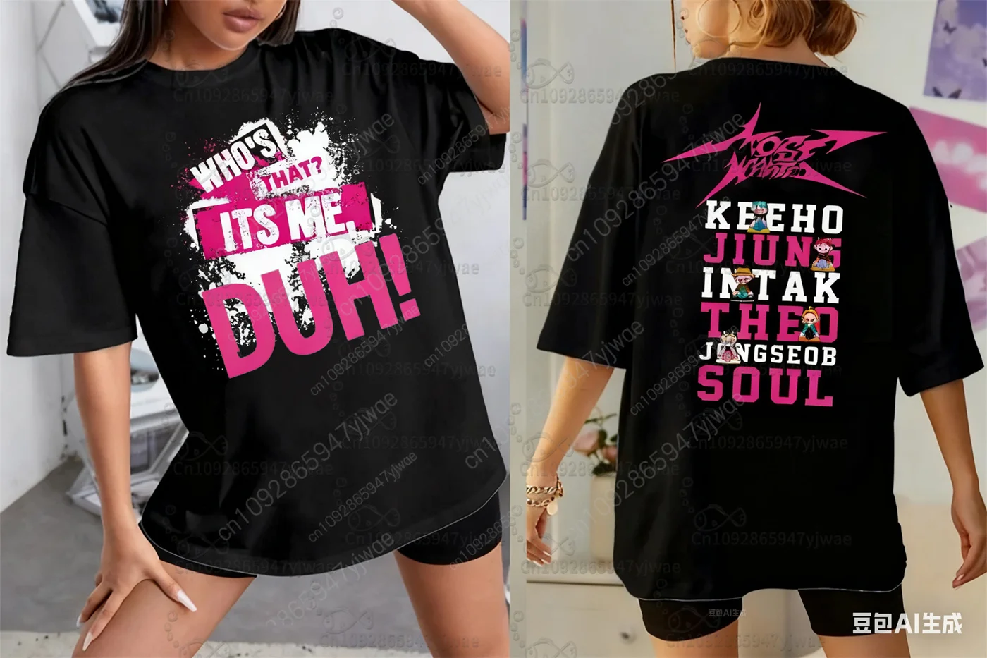 P1Harmony 2025 Tour Shirt Fan Gift Double sided Printed Tee Summer Women's Loose Breathable Cotton Short Sleeve Women's T-shirt 4