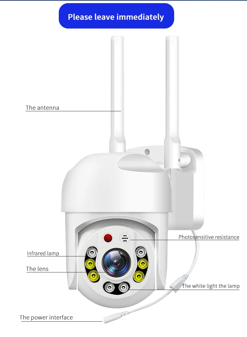 2MP 1080P Ycc365 Plus APP Full Color Wireless PTZ IP Dome Camera AI Humanoid Detection Home Security CCTV Baby Monitor 6