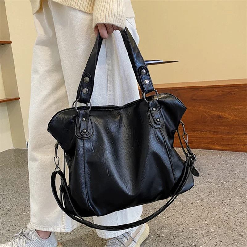 Hochleistungs-Umhängetaschen für Frauen Einfarbige weiche Umhängetasche Lady Travel Einkaufstasche Modische minimalist ische Tasche