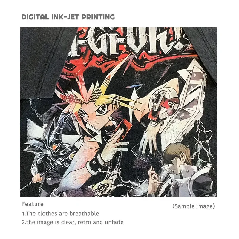 Anime Yu Gi Oh Camisetas extragrandes, Vintage, Lavado Olhos