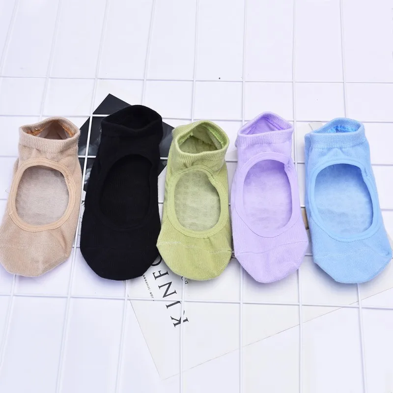 Description Picture 4 of itemYoga Socks Combed Cotton Yoga Socks Female Yoga Sports Dance Halter Professional Non-slip Pilates Fitness