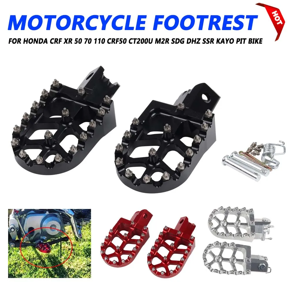 

Footpegs For HONDA CRF XR 50 70 110 M2R SDG DHZ SSR KAYO XR50 CRF70 Pit Bike Motorcycle Accessories Footrests Foot Rests Pedals