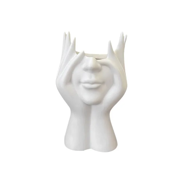 a1PCS Creative Human Body Art Styling Office Supplies Desktop Multifunctional Storage Pen Holder Makeup Brush Holder Decoration 5