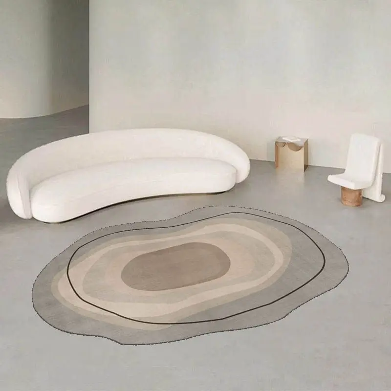 Irregular Shape Plush Carpet, Simple Bedroom Soft Mat, Light Luxury Cloakroom Decorative Rug, Home Porch, Non-Slip Rugs, Living